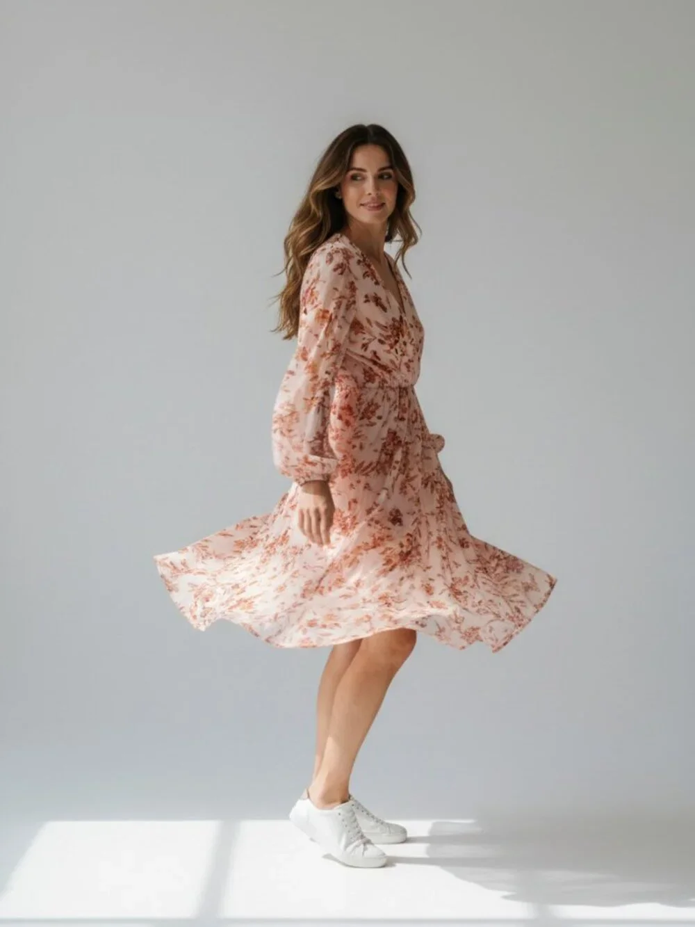 🌸 Emily Wonder Floral Dress NWT Large Flowy Boho Tie Back 🌸 - Picture 12 of 12